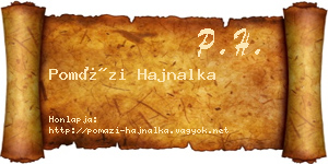 Pomázi Hajnalka névjegykártya